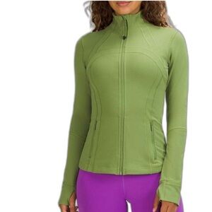 Lululemon Define Jacket in Green Foliage, Luon Fabric, Size 10